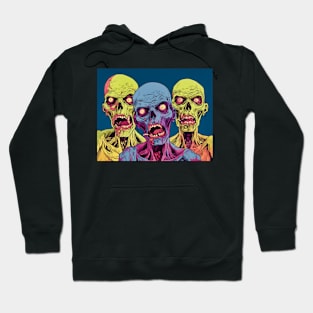 The Vibrant Undead, Pop Art Zombies, Halloween Zombie Hoodie